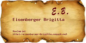 Eisenberger Brigitta névjegykártya